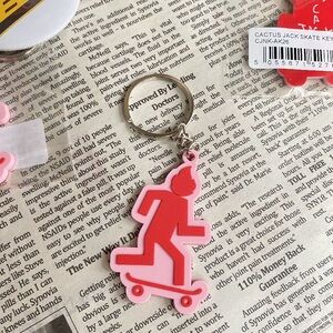 Travis Scott Pink Skate Keychain